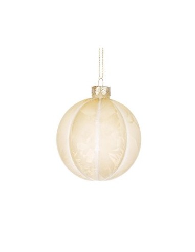 Sfera di Vetro Satiny Gialla 8 cm, Decorazione Natalizia Elegante per Aggiungere la Magia di Natale alla Tua Casa