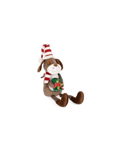 Cane di Natale Camillo Legs con Regalo, 18x14x61cm, La Magia di Natale per Decorazioni Festive