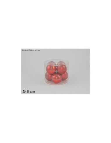 CONF 8 SFERE 59029 ROSSO 8CM ASSORT su TreG Ingrosso