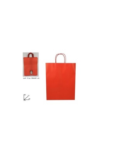 BUSTA REGALO 84682 ROSSO 50X13X36CM (0038) su TreG Ingrosso