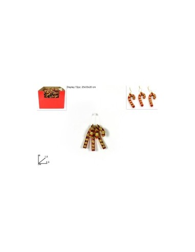 BASTONCINI SET 3PZ 9CM ROSSO GLITTER ORO su TreG Ingrosso