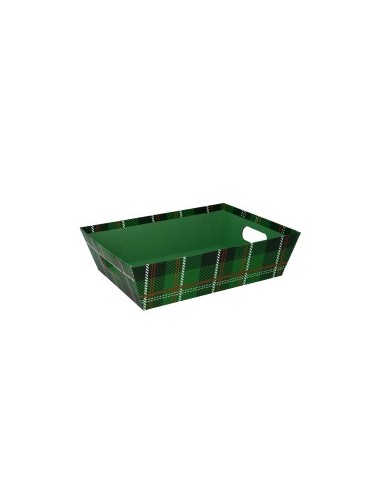 CESTA 938170 CARTONE VERDE SCOZZESE 38X27X7CM