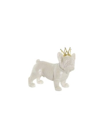 FIGURA CANE FD202534 RESINA 21X10X18CM BIANCO