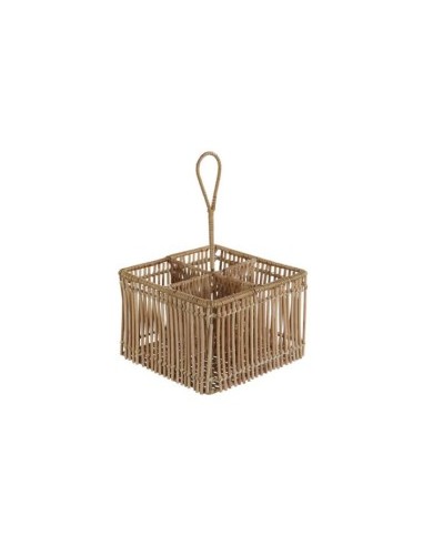 PORTAPOSATE PC207501 RATTAN/FERRO 19X19X30CM