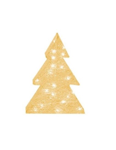 ALBERELLO TINSEL ORO CON LUCI 36X26X6CM