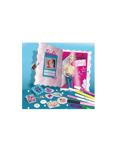 Giochi Barbie My Secret Diary, Diario Segreto Personalizzabile, Gemme Adesive, Lucchetto e Chiavi, Stickers e Pennarelli