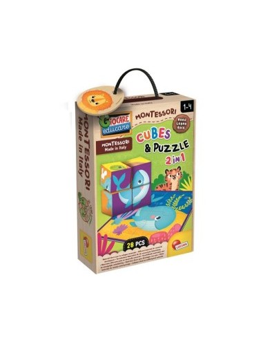 MONTESSORI 98347 CUBI E PUZZLE 2IN1