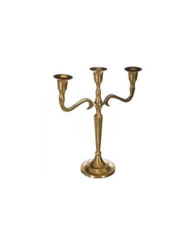 CANDELABRO 123154A 3P ORO 27CM su TreG Ingrosso