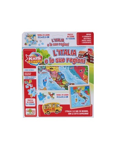 PUZZLE ITALIA 11165 LEGNO 25 PEZZI