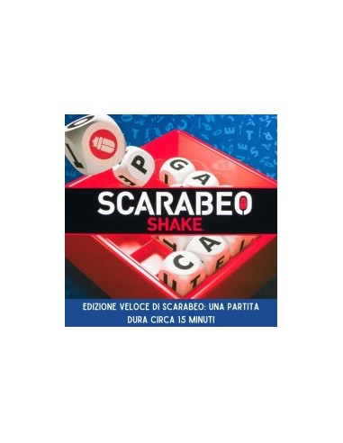 Scarabeo Shake, Gioco da Tavola Veloce di Parole, Edizione Rapida, 2-6 Giocatori, Giochi di Società, 8 Anni in Su