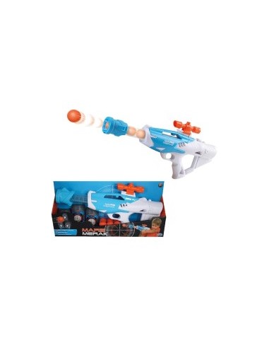 Pistola Giocattolo Sparapalline - Include 12 Palline in Foam e 3 Bersagli, Lunghezza 36 cm