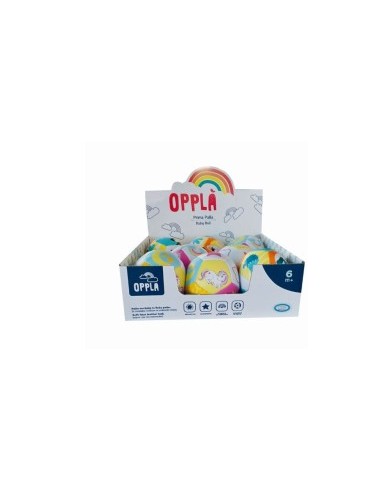 Opplà Palla Soft - Prima Palla Morbida 10 cm in PU per Neonati, Baby Unicorn e Dino