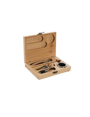 KIT SOMMELIER RC210716 5PZ CON VALIGETTA BAMBOO