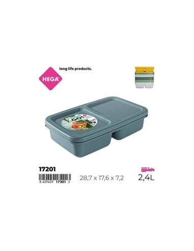 CONTENITORE 17201 2,4LT 2 SCOMPARTI FOOD GO