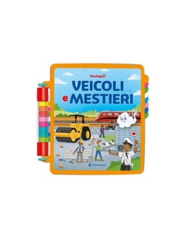 SAPIENTINO  CLEMENTONI LIBRO VEICOLI E MESTIERI COMPATIBILE CON GIRAPAGINA GIOCO EDUCATIVO PER BAMBINI