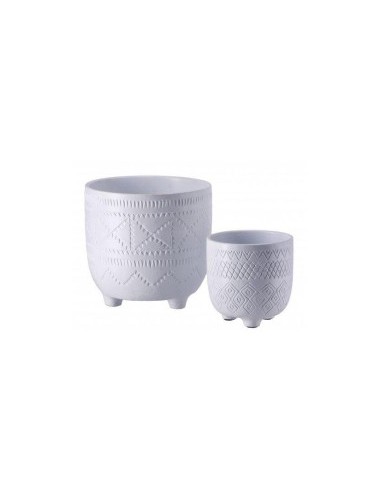 CACHEPOT 100806 1 MIS IRINGA 16,5X16CM BIANCO