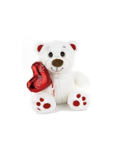 PELUCHE 09106 ORSO BIANCO 20CM I LOVE YOU