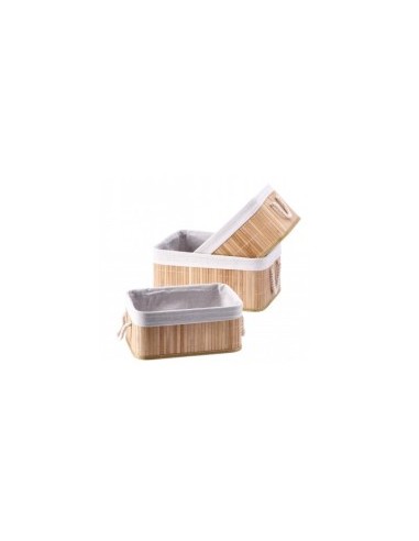 CESTINO 102148 1 MIS BAMBOO/COTONE 32X22X14CM