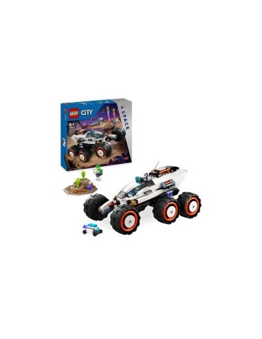 LEGO City Rover Esploratore Spaziale e Vita Aliena, Veicolo Giocattolo da Costruire con Minifigure e Action Figure 60431