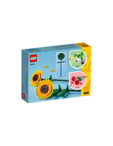 LEGO Creator Girasoli, Fiori Finti da Costruire, Decorazioni per Casa o Cameretta, Regalo Creativo per Bambini 40524