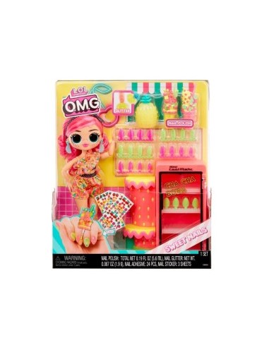 L.O.L. Surprise! OMG Sweet Nails: Pinky Pops Fruit Shop, Smalti, Unghie Finte e 15 Sorprese per Bambine