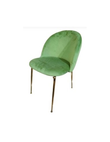 SEDIA VELLUTO VERDE STRUTTURA ORO 50X57X80,5CM