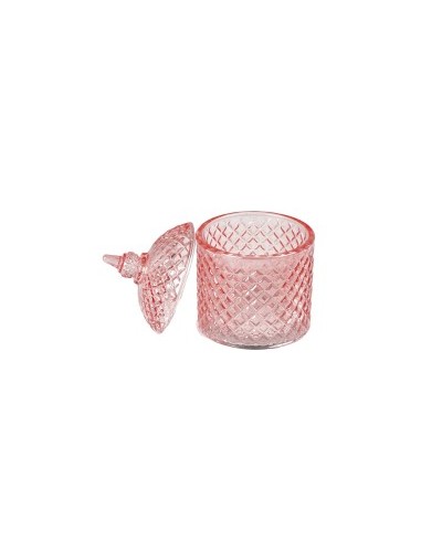 CONTENITORE 137463 VETRO ROSA 10X15CM VETRO