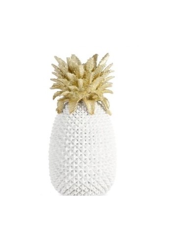 DECORAZIONE ANANAS 0130050 SURABAYA BIANCO H49,5CM