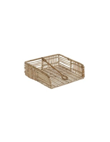 PORTATOVAGLIOLI PC207503 RATTAN/FERRO 20X20X6CM