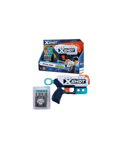 "XSHOT Pulse Giocattolo Pistola a Freccette, 20 cm, Potenza 27 Metri, Include 8 Freccette"