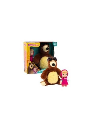 MASHA ORSO MHA21000 MASHA 12CM CON PELUCHE ORSO 20CM