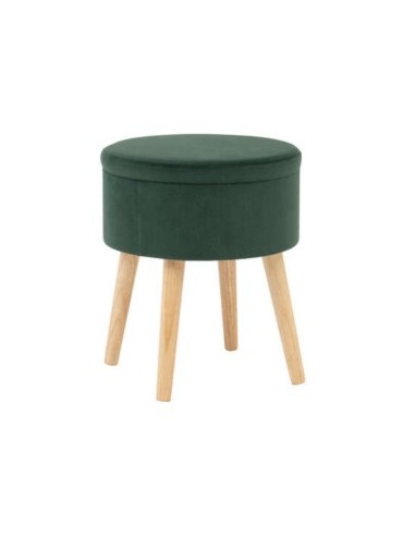 SGABELLO 140331J CONTENITORE TESSUTO/VELLUTO VERDE