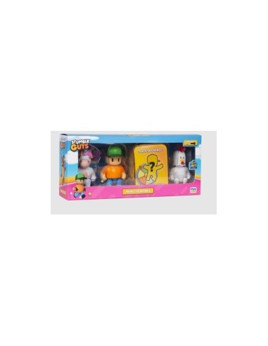 Stumble Guys Mini Action Figure, 4 Personaggi, Rocco Giocattoli, Mini Figure Stumble Guys, Giocattoli Stumble Guys