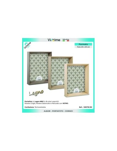 PORTAFOTO S36178/80 MDF/LEGNO 20X25 ASSORTITO