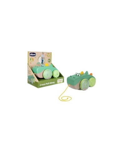 Chicco Drillo il Coccodrillo Trainabile - Gioco Pull Along in Plastica Riciclata