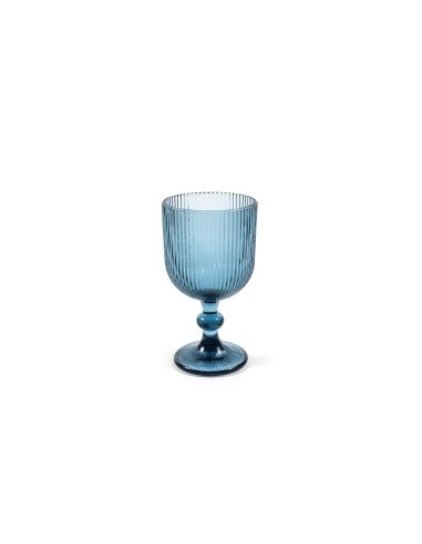 CALICE 08240 VETRO AZZURRO 350ML 9X16,5CM