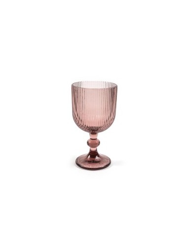 CALICE 08264 VETRO ROSA 350ML 9X16,5CM