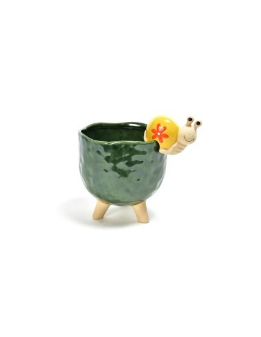 VASO 04522 CERAMICA CON ANIMALETTO 17X17CM