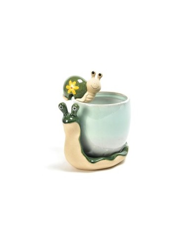 VASO 04638 CERAMICA CON ANIMALETTO 18X14X16CM