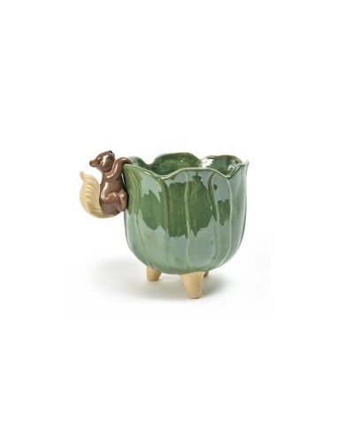 VASO 04591 CERAMICA CON ANIMALETTO 20X21CM