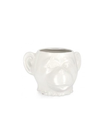 VASO 0143163 JAIDEN SCIMMIA 25X23X17CM BIANCO