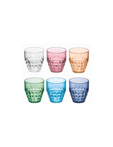 SET 6 TUMBLER BASSI TIFFANY COLORI ASSORTITI