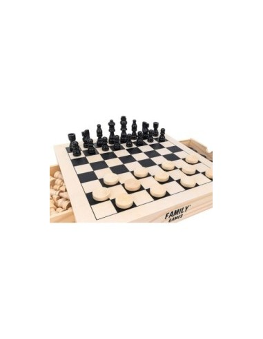 GIOCO 41160 SCACCHI DAMA E FILETTO LEGNO