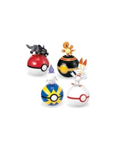 MEGA HTJ06 SET 4 POKEMON CON SFERA