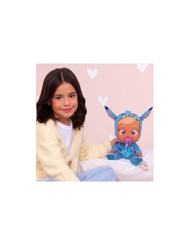 Cry Babies Disney Stitch, bambola con pigiama blu, suoni realistici di bebè, giocattolo per bambini 18 mesi+