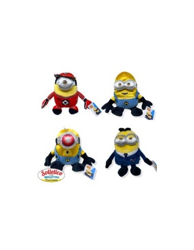 Peluche Minions Cattivissimo Me 4, Grandi Giochi MN201000, 28 cm, Super Minions, Avl, Pilota, Morbido e Collezionabile