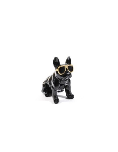 FIGURA BULLDOG 14050 NERO 12X21X21CM RESINA