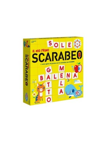 Editrice Giochi, Il Mio Primo Scarabeo Italiano-Inglese, Gioco da Tavolo per Bambini, da 2 a 4 Giocatori, 4+ Anni