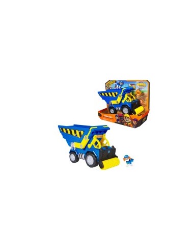 Rubble & Crew, Veicolo Deluxe di Wheeler, Camion Ribaltabile con Luci, Suoni e Personaggio, 3 Anni+