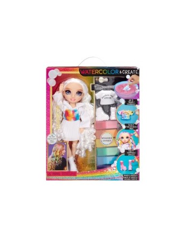 Rainbow High Watercolour & Create DIY Fashion Doll, Acquerelli Lavabili, Kit Tie-Dye, Colora, Crea, Gioca, Risciacqua e Ripeti